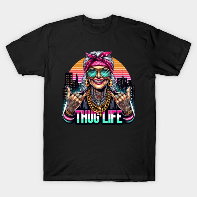 Rock Punk Tattoo  Hip Hop, THUG LIFE T-Shirt by Teebevies